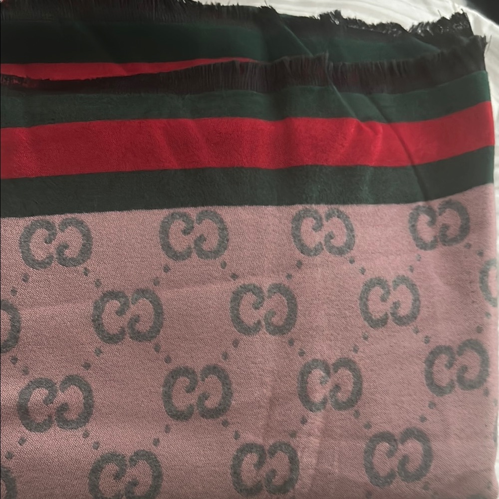 Fashion Pink and Green Scarf